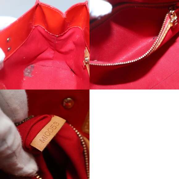 LOUIS VUITTON Monogram Vernis Reade PM Hand Bag Red Rouge M91088 - Picture 12 of 12